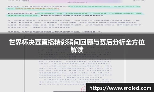 世界杯决赛直播精彩瞬间回顾与赛后分析全方位解读